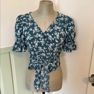 Floral Green Women's Top